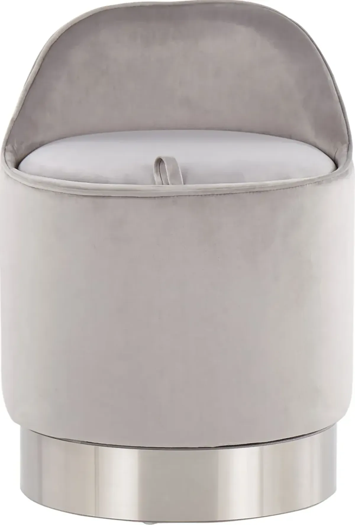 Mirage Vanity Stool - Chrome/Silver