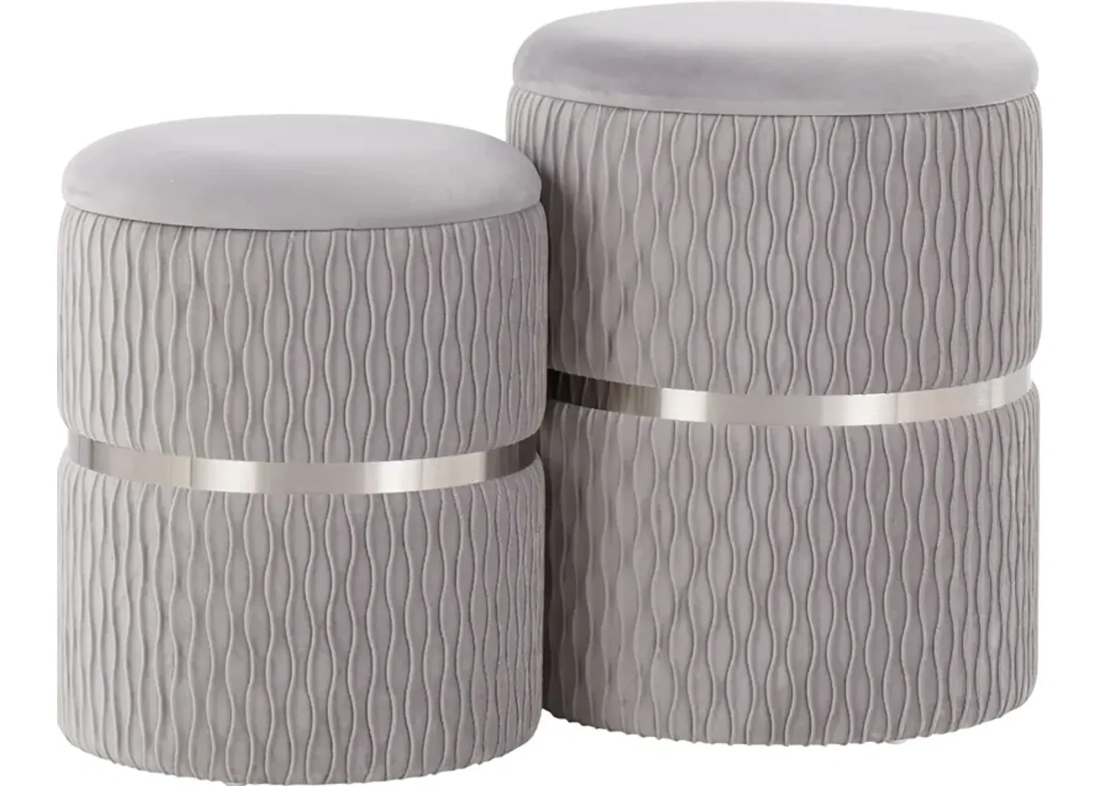 Swift Set of 2 Nesting Ottomans