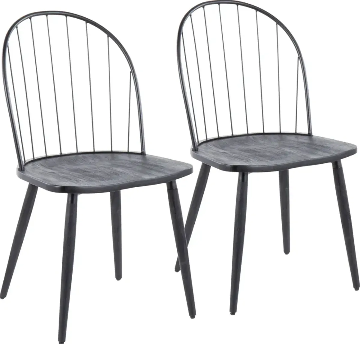 Eileen Set of 2 Dining Chairs - Black