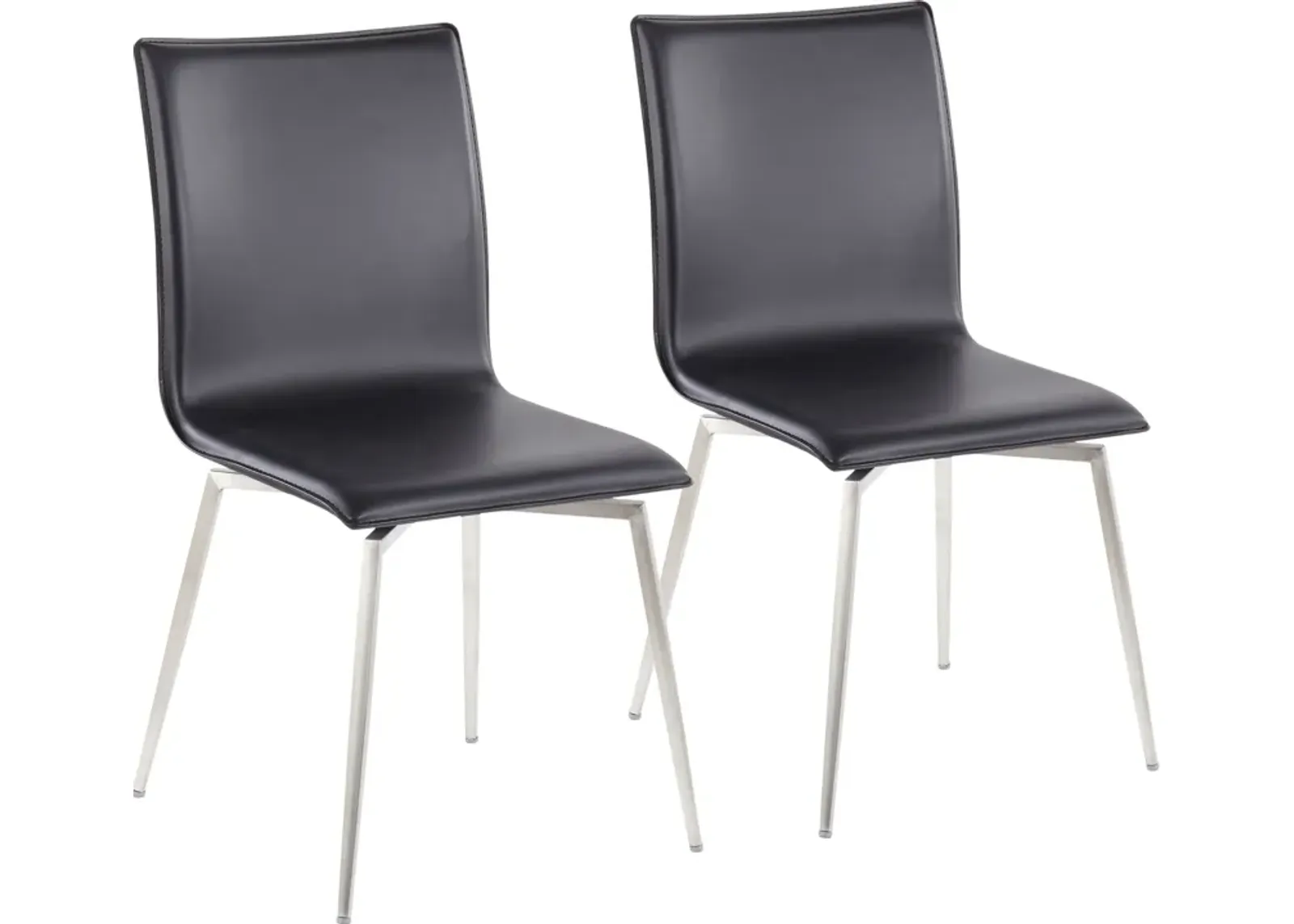 Midas Set of 2 Dining Chairs - Black