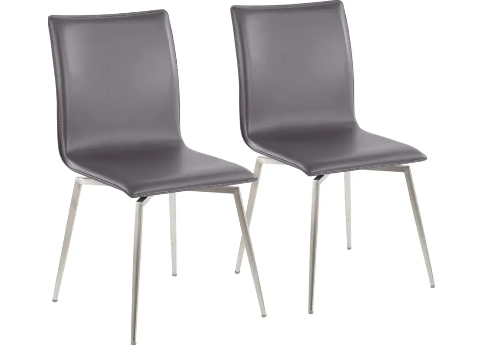 Midas Set of 2 Dining Chairs - Gray