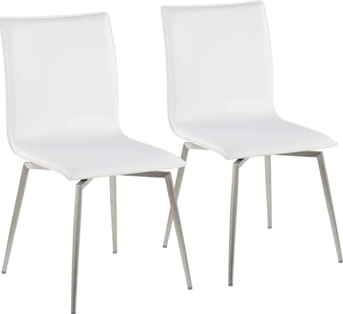 Midas Set of 2 Dining Chairs - White