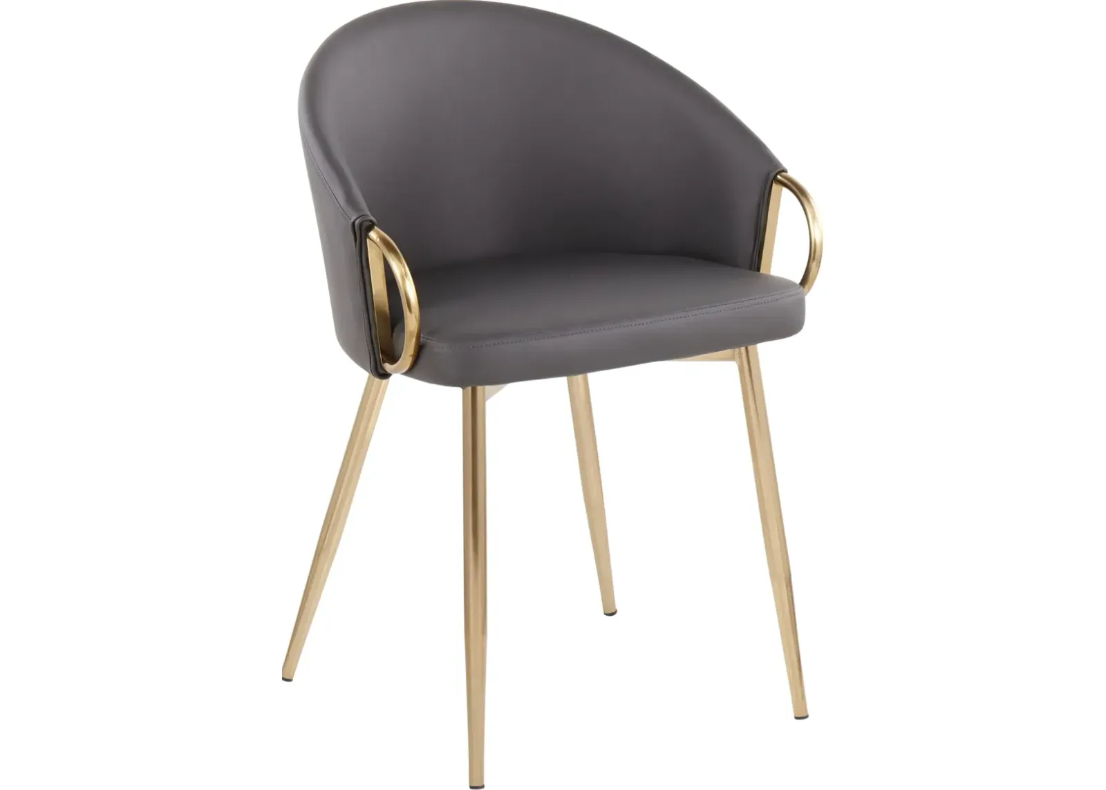 Eve Dining Chair - Gold/Gray