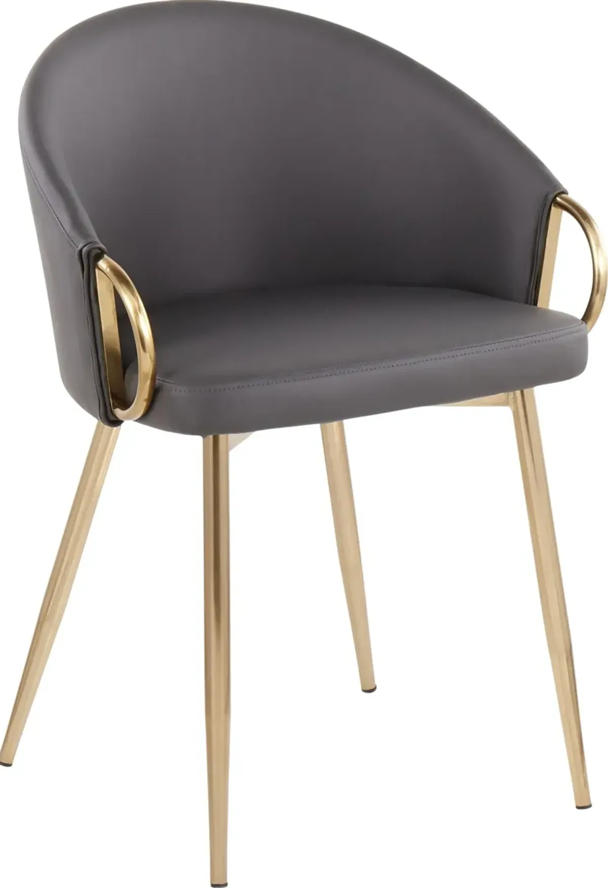 Eve Dining Chair - Gold/Gray