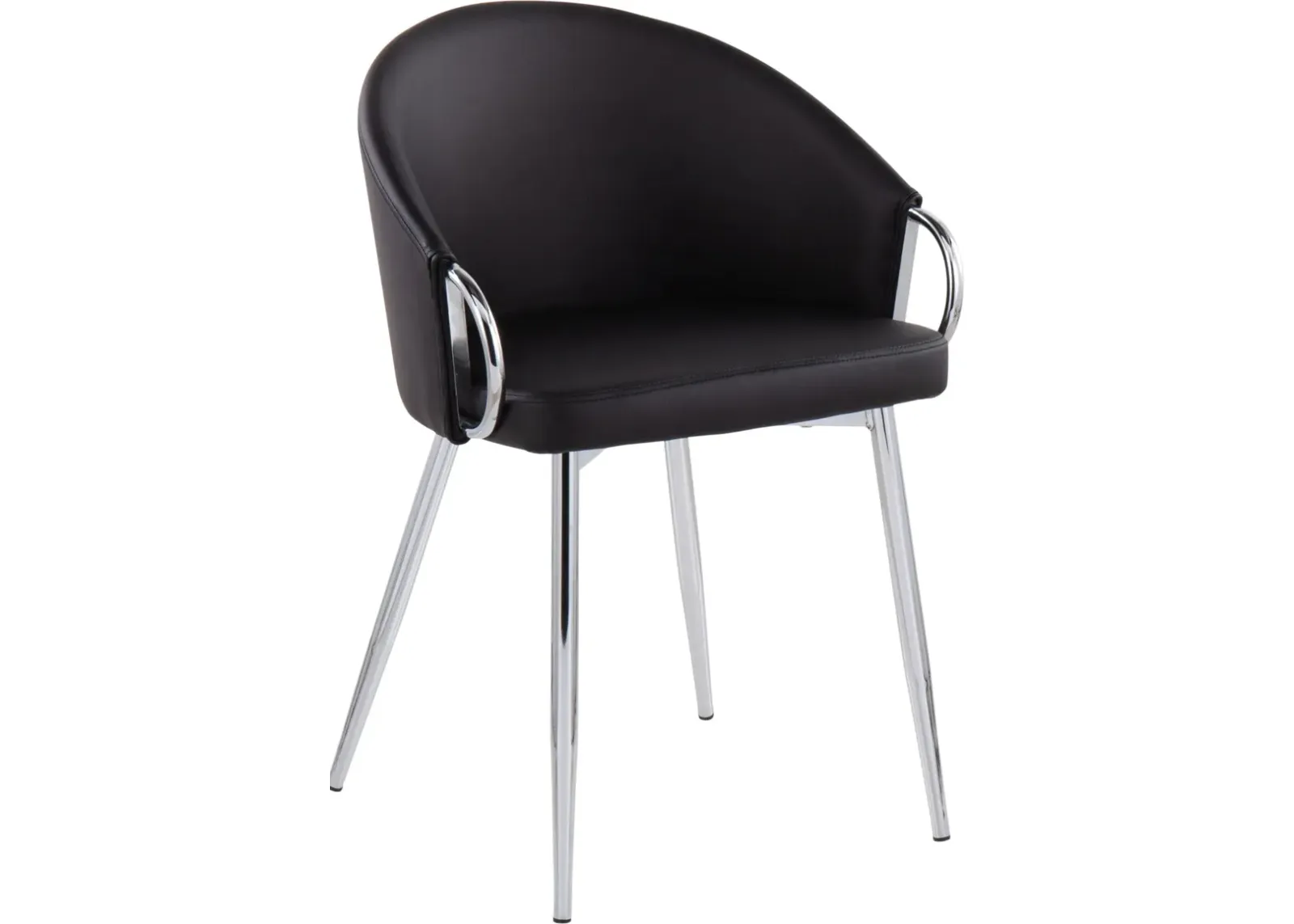 Eve Dining Chair - Silver/Black