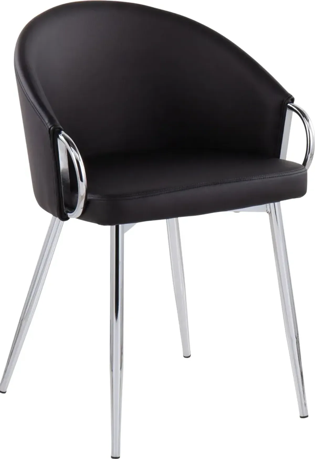 Eve Dining Chair - Silver/Black