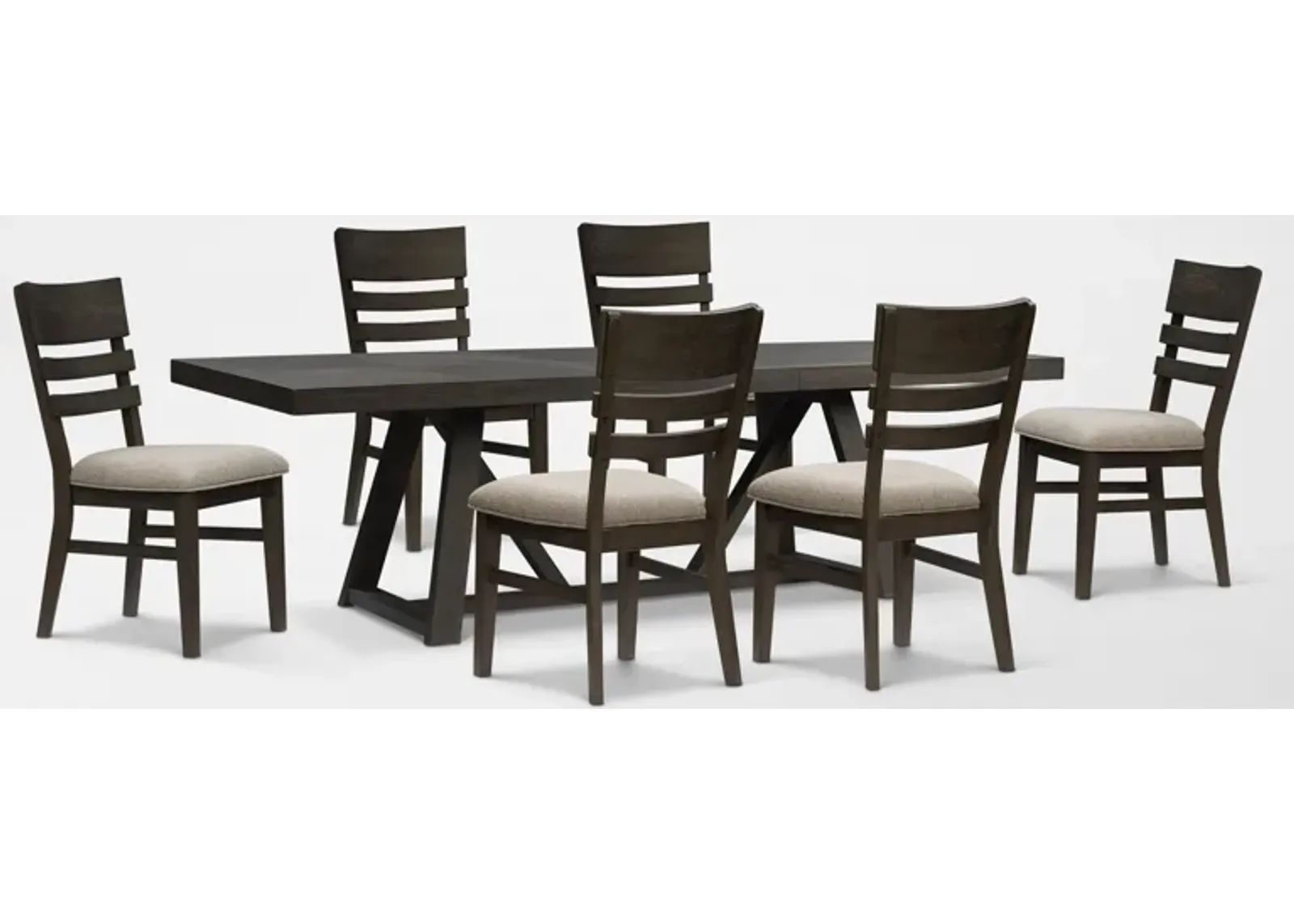 Edison Extendable Dining Table and 6 Dining Chairs