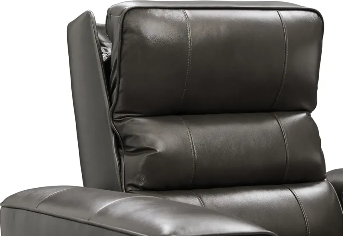 Hartley Dual-Power Recliner - Charcoal