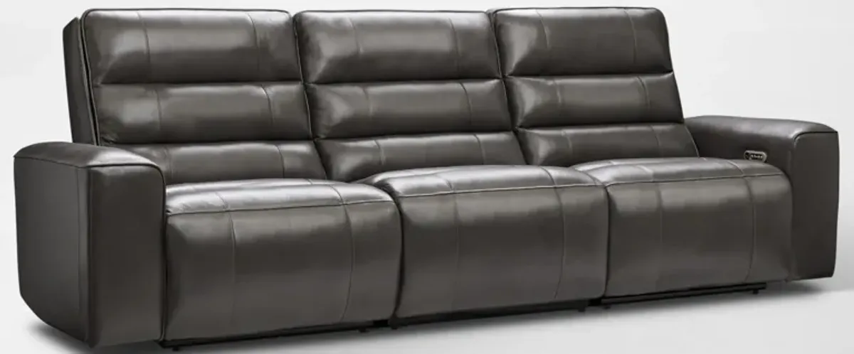 Hartley 3-Piece Dual-Power Reclining Sofa with 2 Reclining Seats - Charcoal