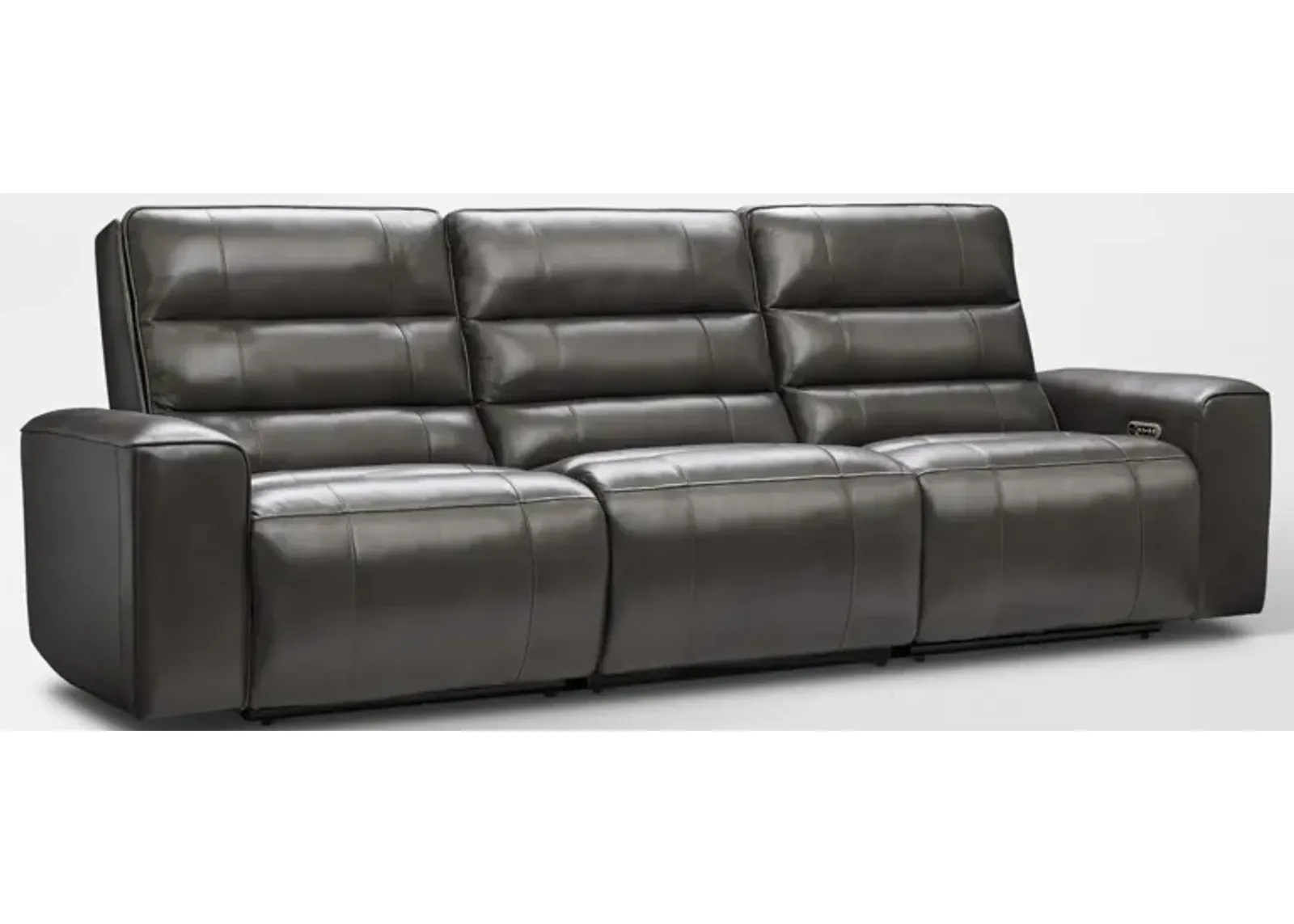 Hartley 3-Piece Dual-Power Reclining Sofa with 2 Reclining Seats - Charcoal