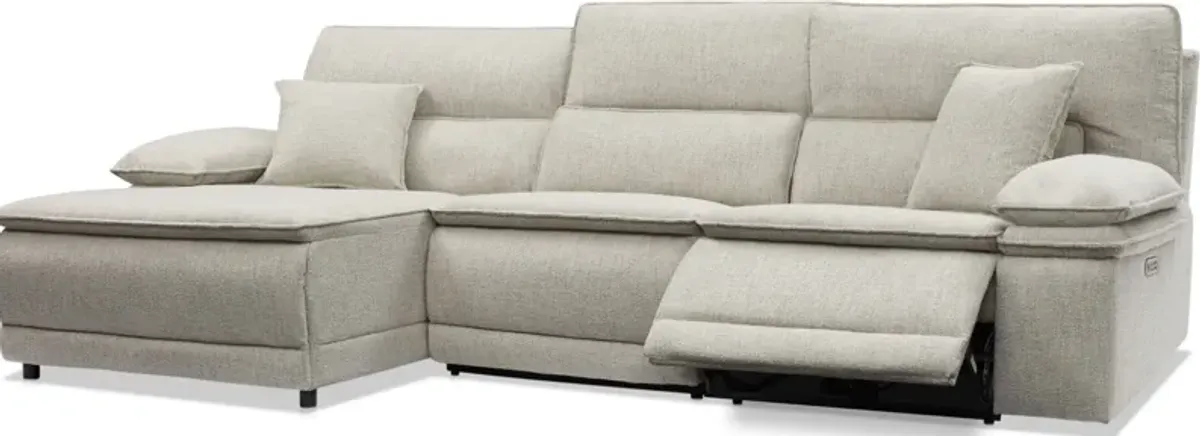 Brookdale 3-Piece Dual-Power Reclining Sectional with Left-Facing Chaise