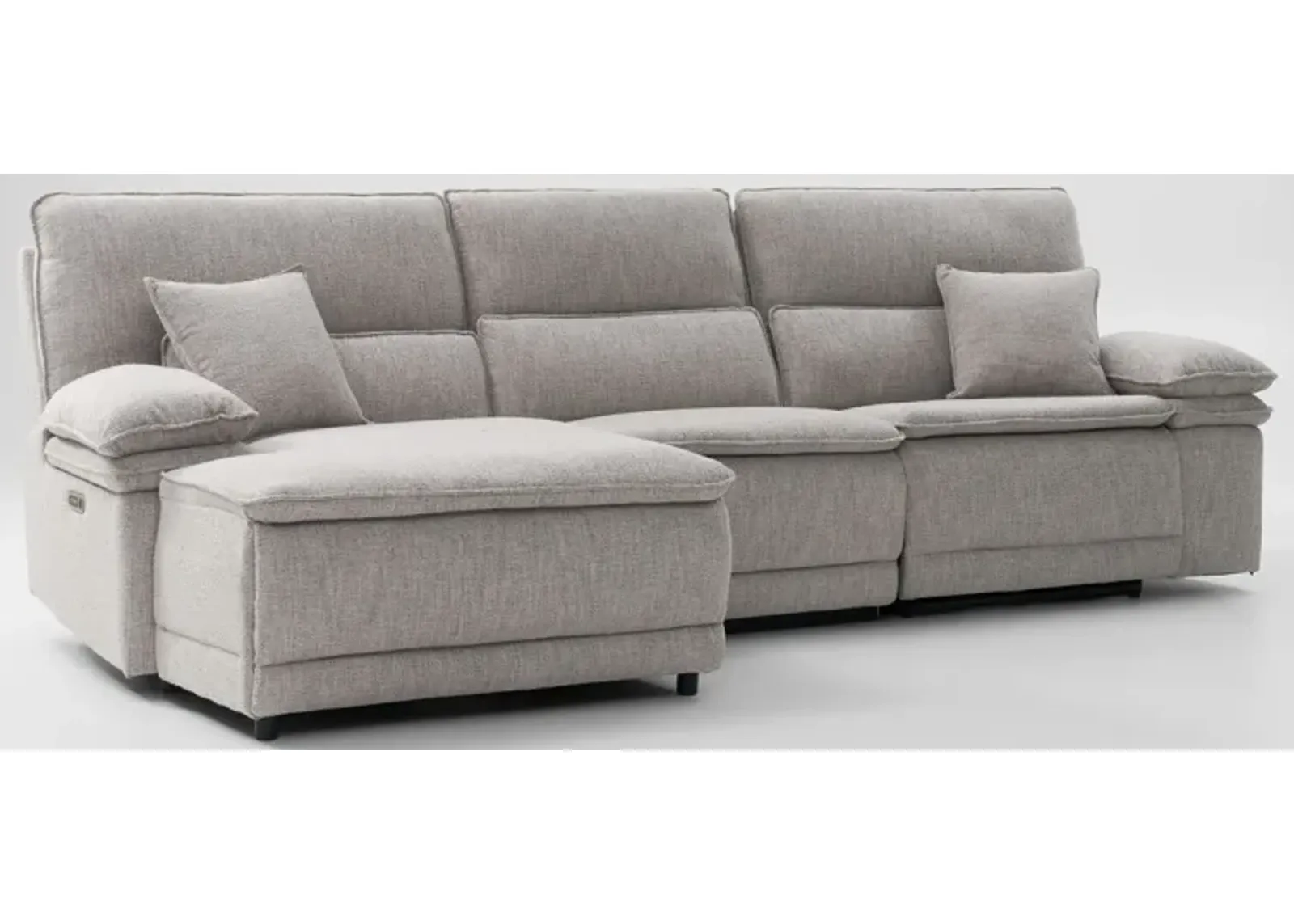 Brookdale 3-Piece Dual-Power Reclining Sectional with Left-Facing Chaise