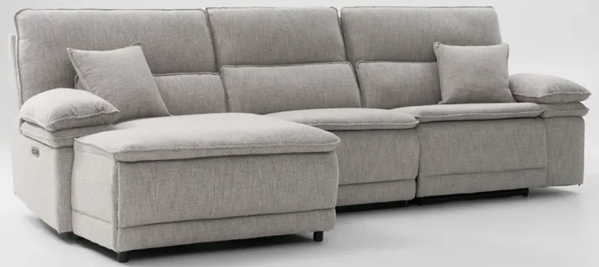 Brookdale 3-Piece Dual-Power Reclining Sectional with Left-Facing Chaise