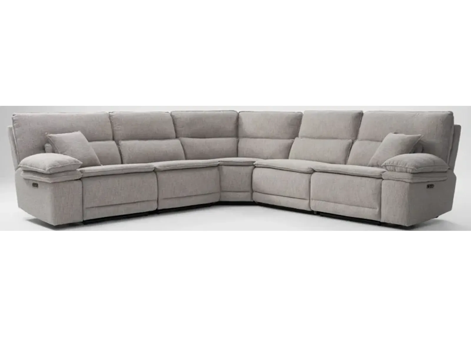 Brookdale 5-Piece Dual-Power Reclining Sectional with 3 Reclining Seats