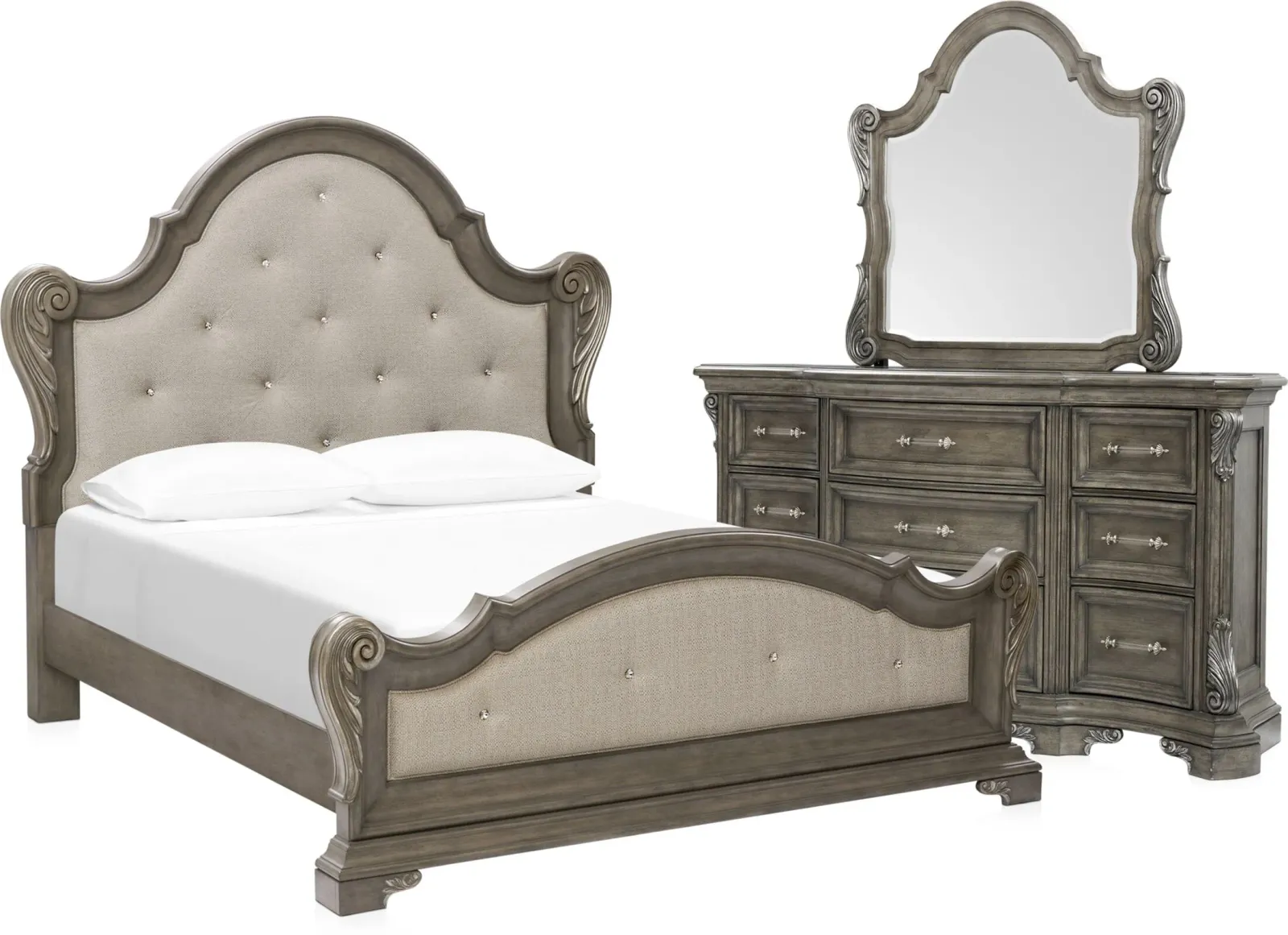 Vivian 5-Piece Queen Bedroom Set with Dresser and Mirror