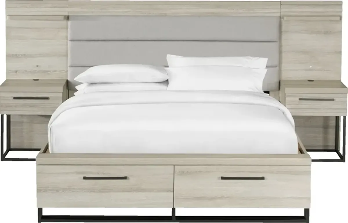 Nolan 7-Piece Queen Storage Bedroom Set with 2 Nightstands