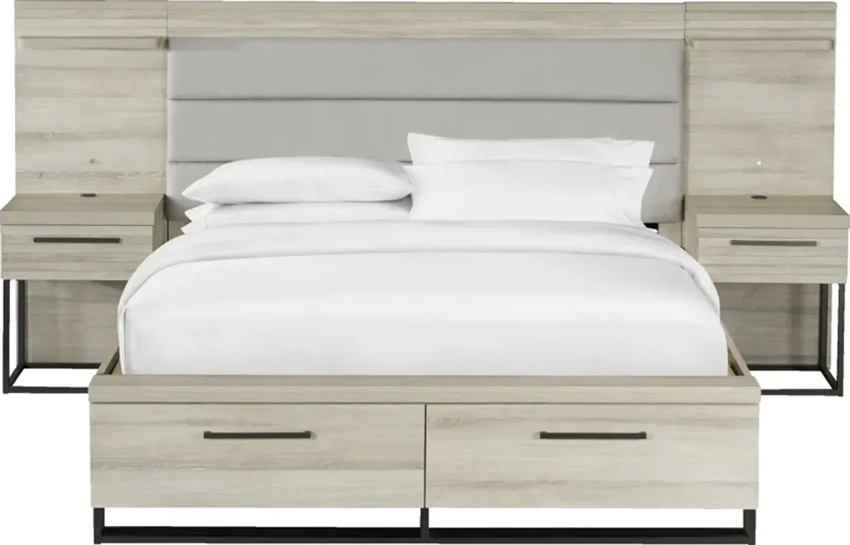 Nolan 7-Piece King Storage Bedroom Set with 2 Nightstands