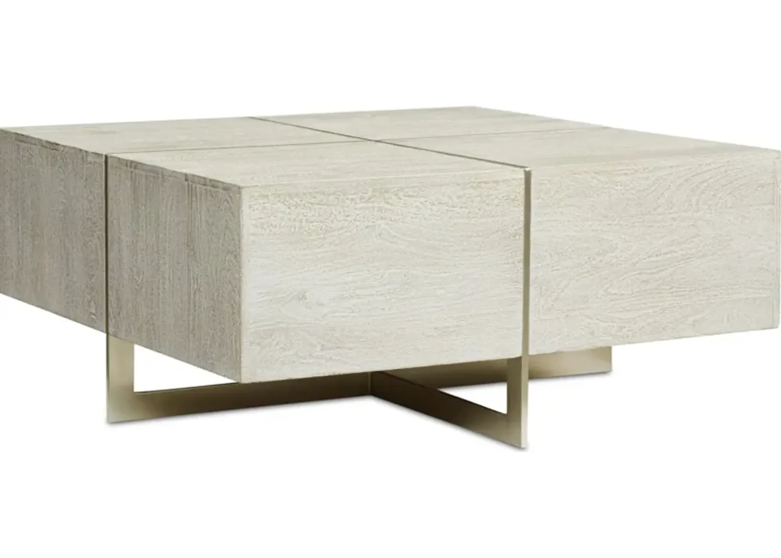 Odessa Square Coffee Table - White