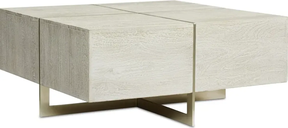 Odessa Square Coffee Table - White