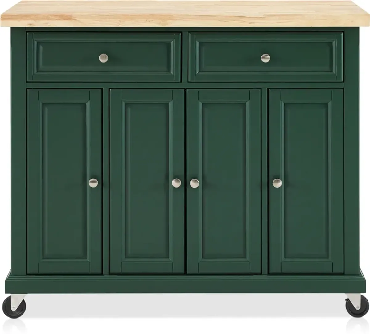 Wendy Kitchen Island - Green/Wood