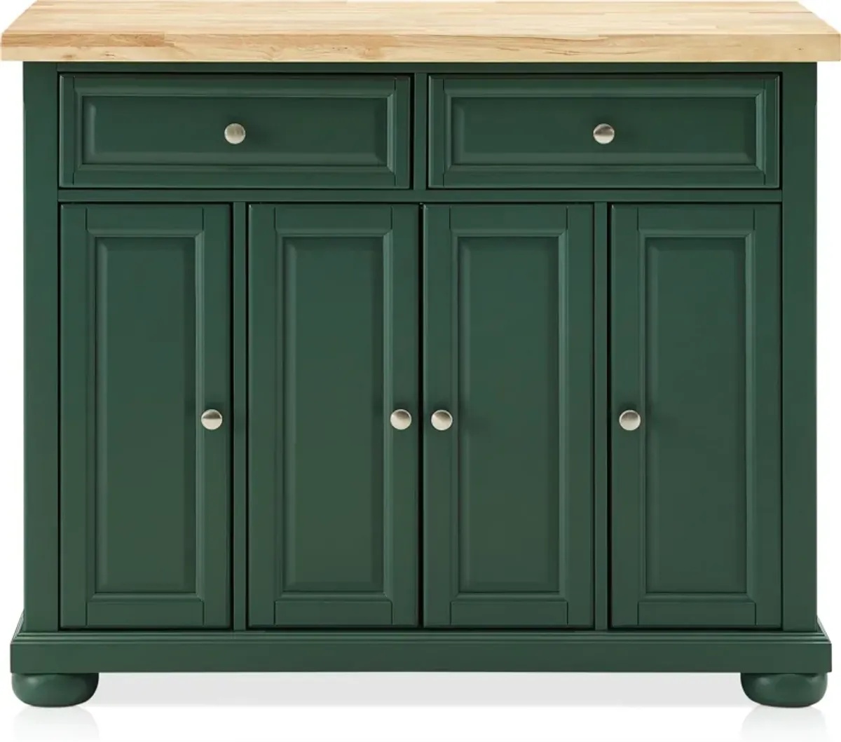 Wendy Kitchen Island - Green/Wood