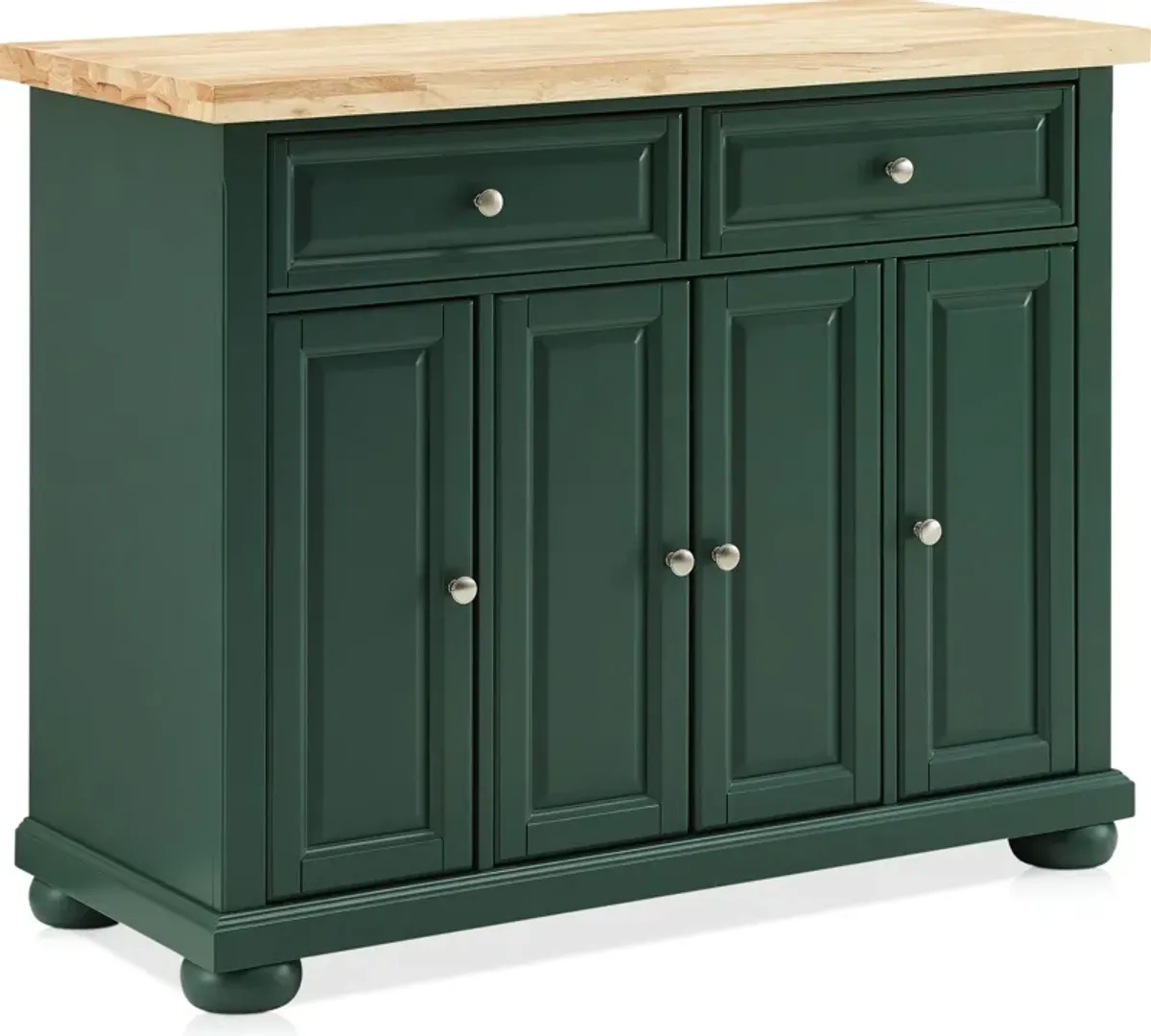 Wendy Kitchen Island - Green/Wood