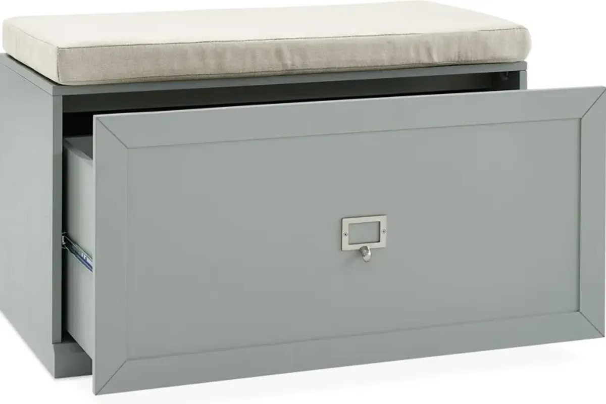 Caddie Entryway Bench - Gray