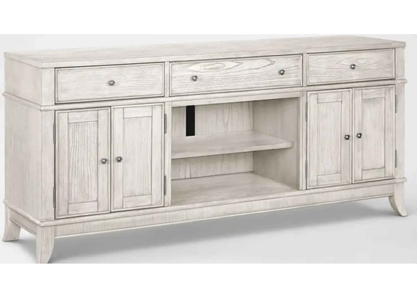 Hazel 74" TV Stand - Water White