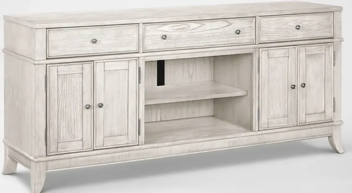 Hazel 74" TV Stand - Water White