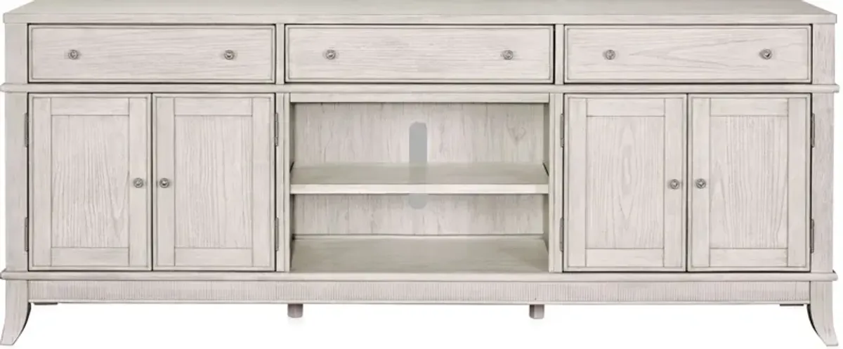 Hazel 84" TV Stand - Water White