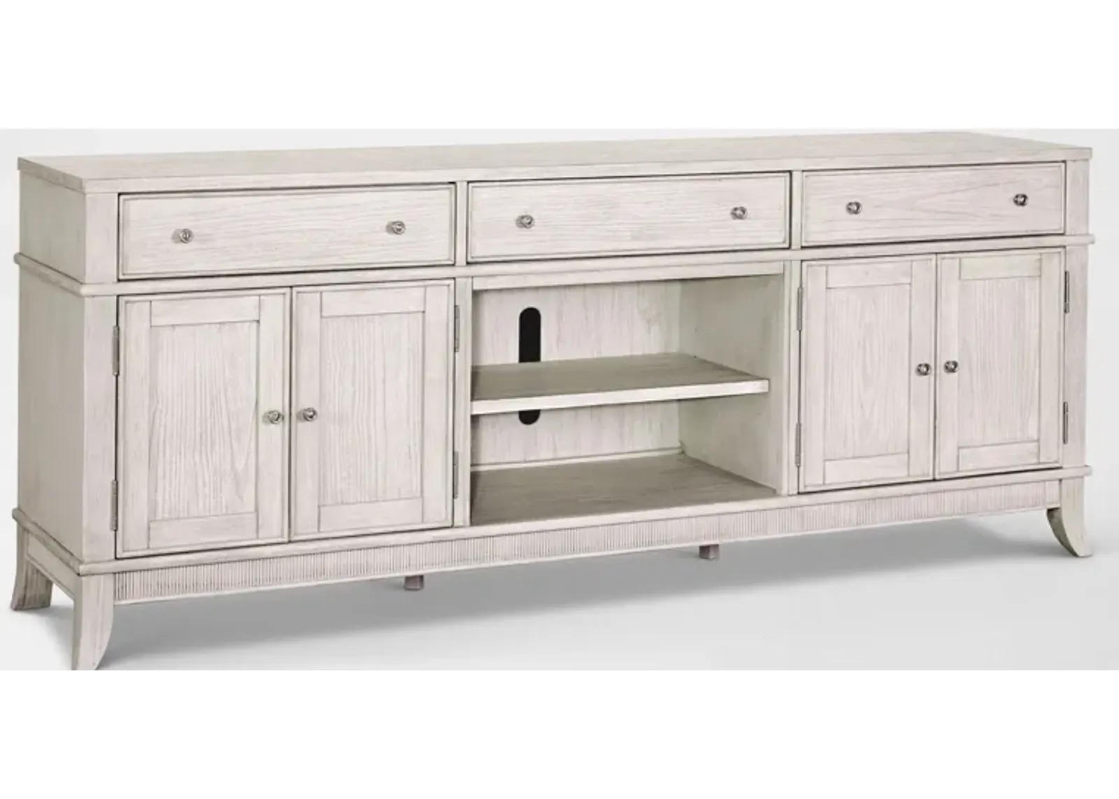 Hazel 84" TV Stand - Water White