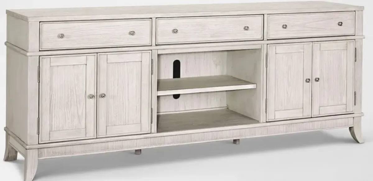 Hazel 84" TV Stand - Water White