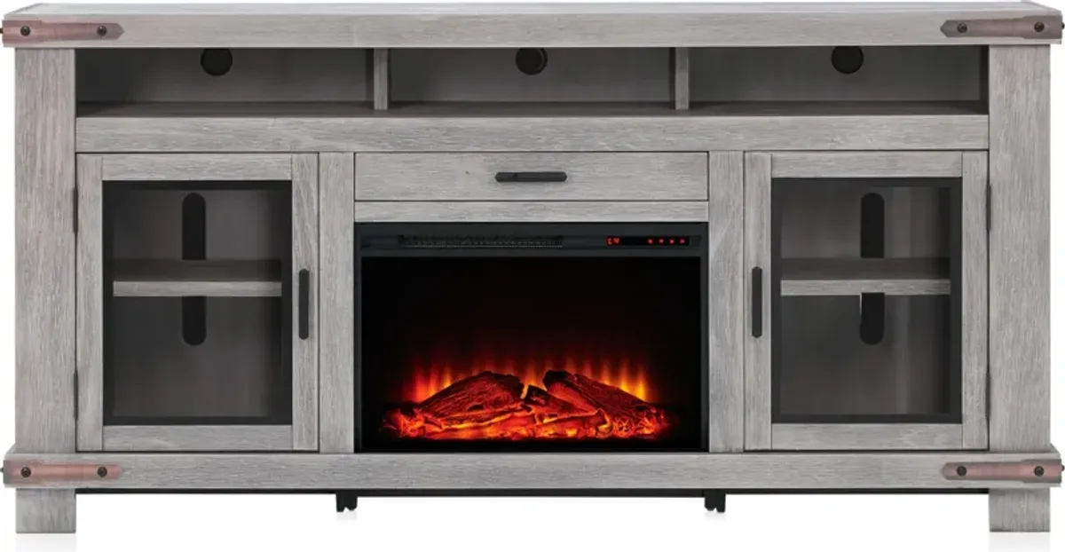 Sterling 78" Fireplace TV Stand - Gray