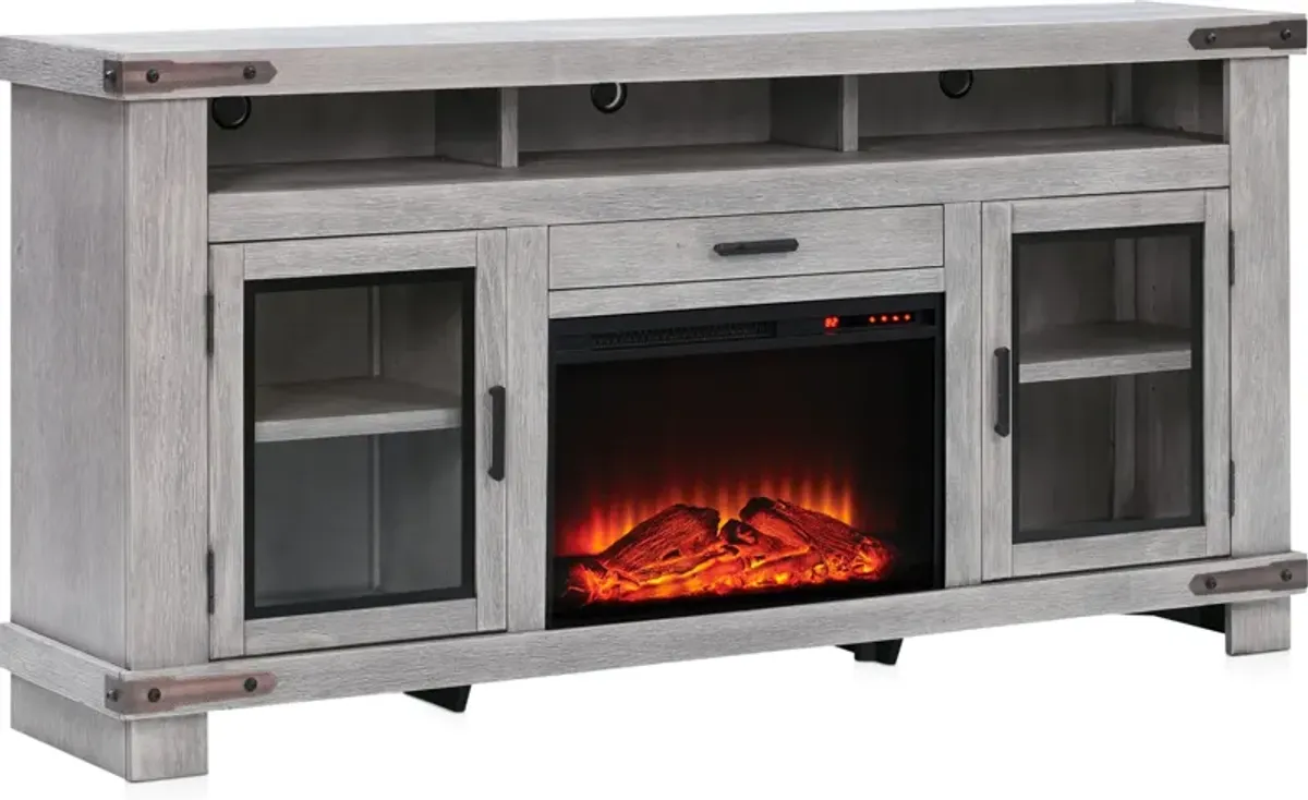 Sterling 78" Fireplace TV Stand - Gray