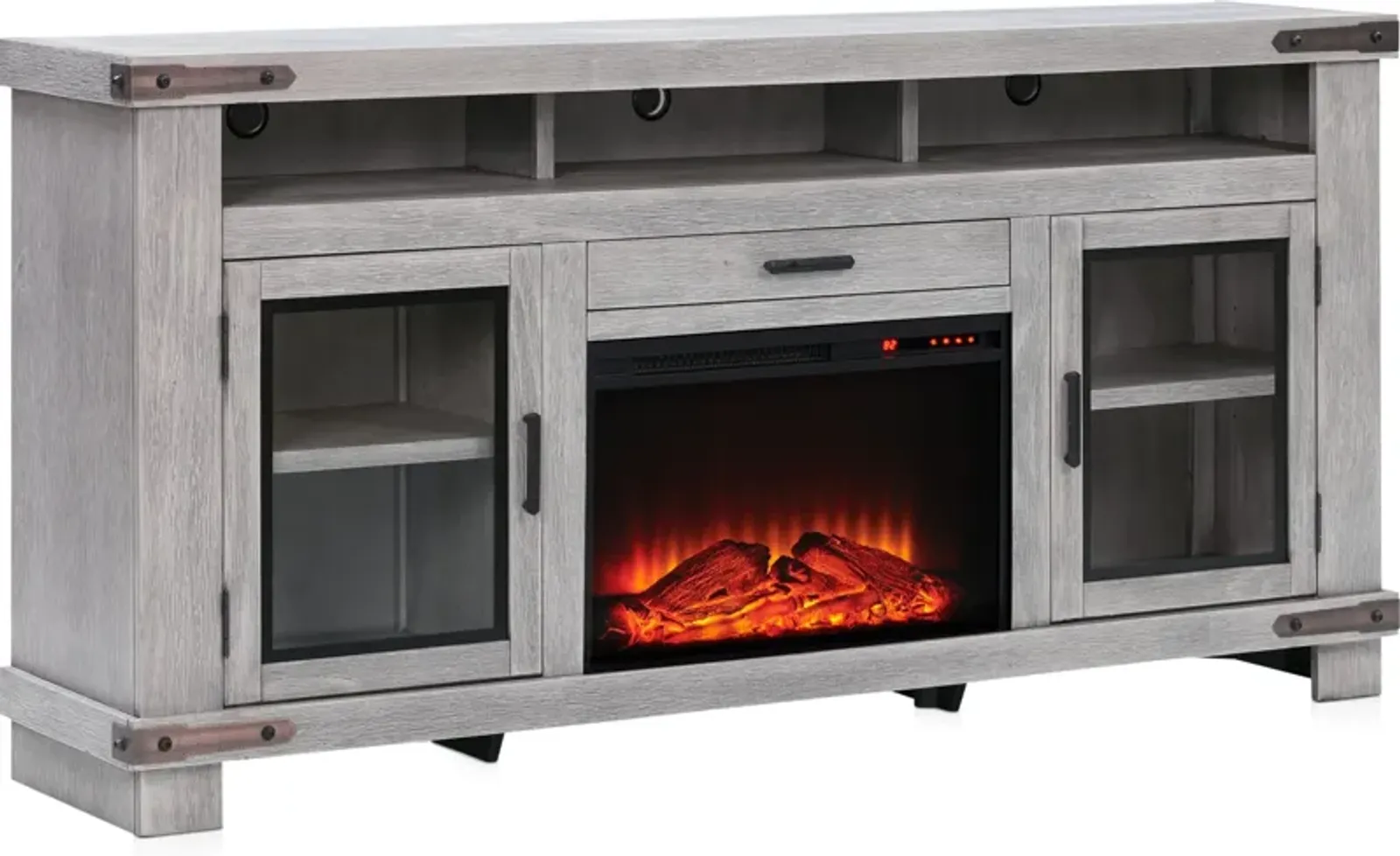 Sterling 78" Fireplace TV Stand - Gray