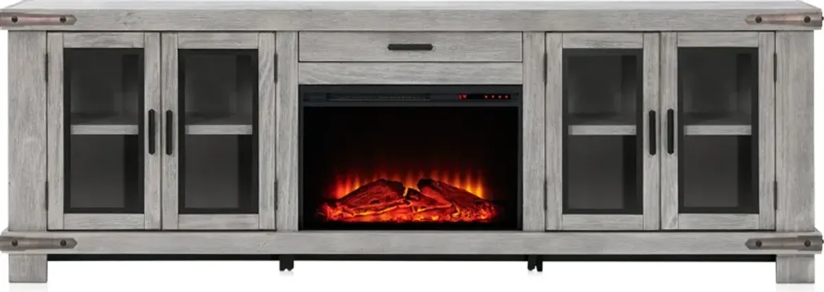 Sterling 96" Fireplace TV Stand - Gray