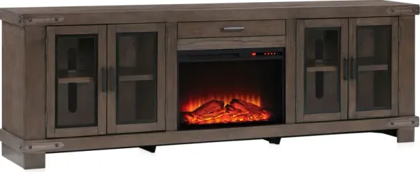 Sterling 96" Fireplace TV Stand - Brown