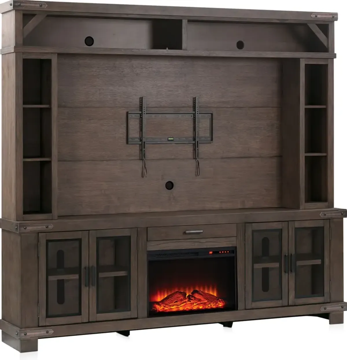 Sterling Fireplace Entertainment Wall - Brown