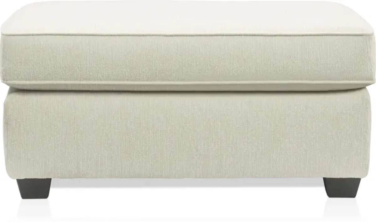 Callie Ottoman - Ivory