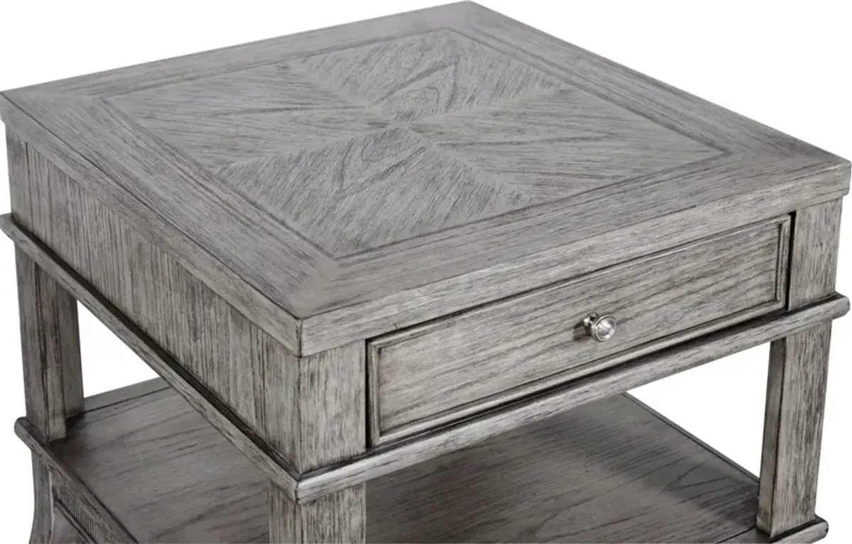 Hazel End Table - Gray