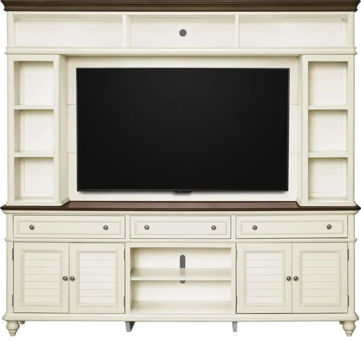 Charleston 94" Entertainment Wall - White