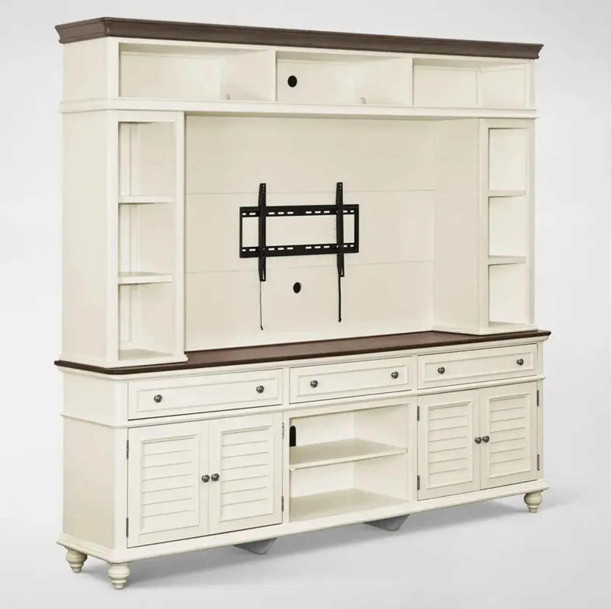 Charleston 94" Entertainment Wall - White