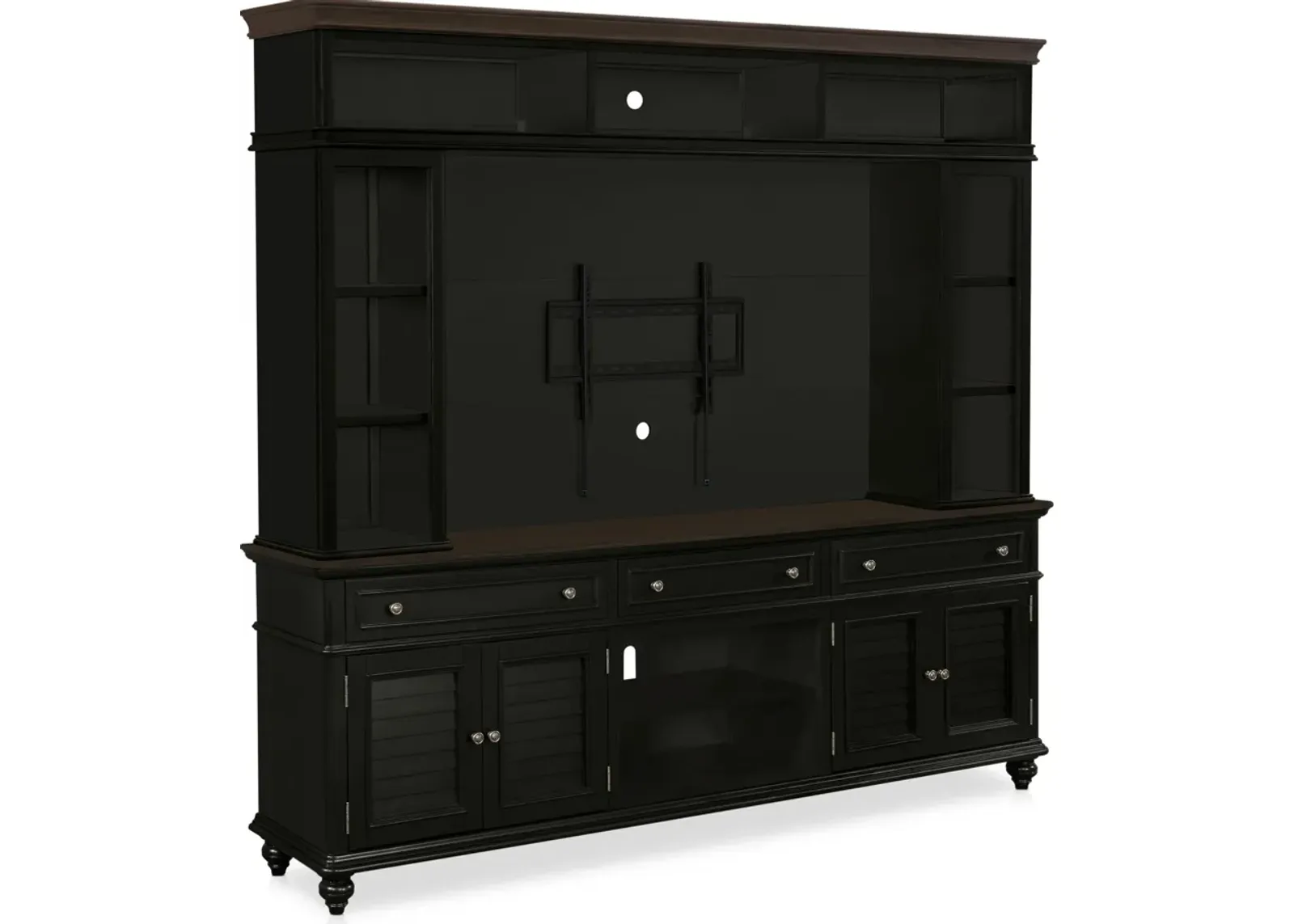 Charleston 94" Entertainment Wall - Black