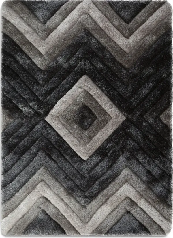 Concord 4' x 6' Rug - Gray Shag