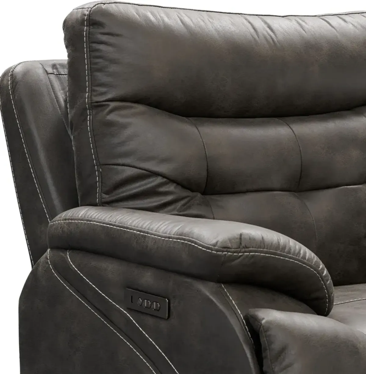 Beckett Dual-Power Recliner - Charcoal