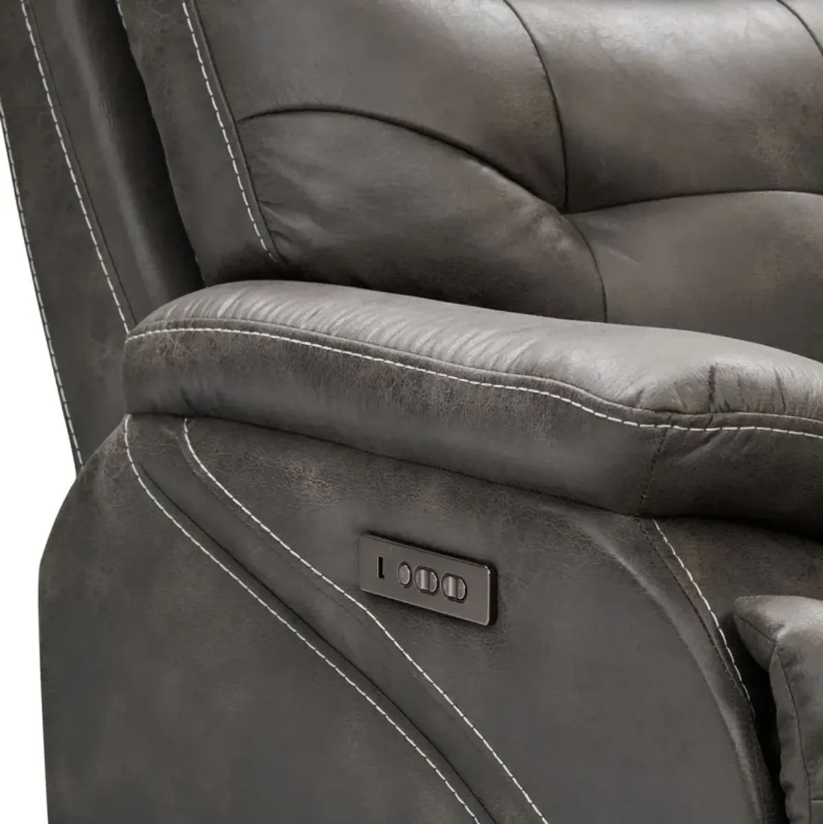 Beckett Dual-Power Recliner - Charcoal