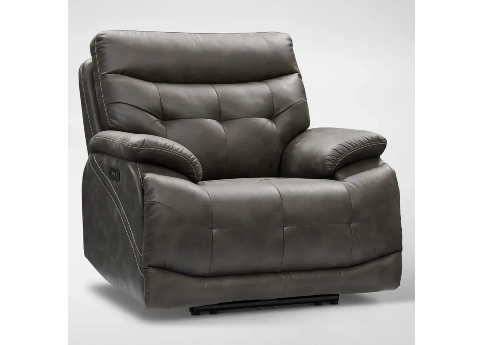 Beckett Dual-Power Recliner - Charcoal