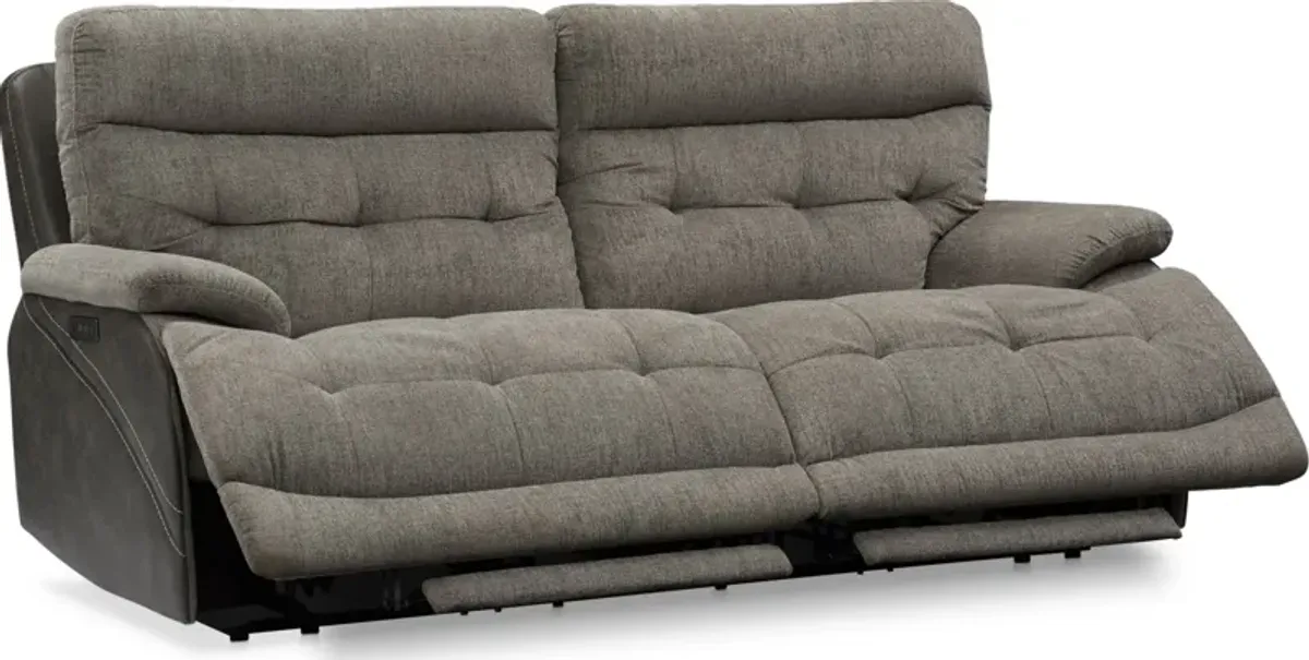 Beckett 2-Piece Dual-Power Reclining Sofa - Gray