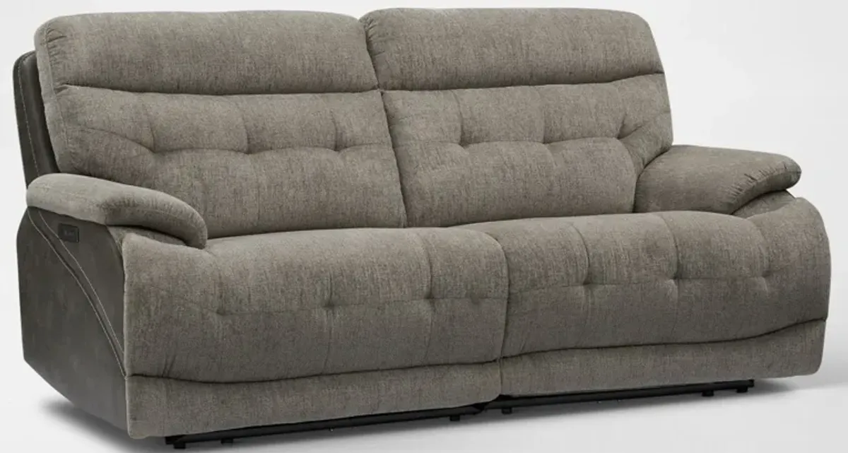 Beckett 2-Piece Dual-Power Reclining Sofa - Gray