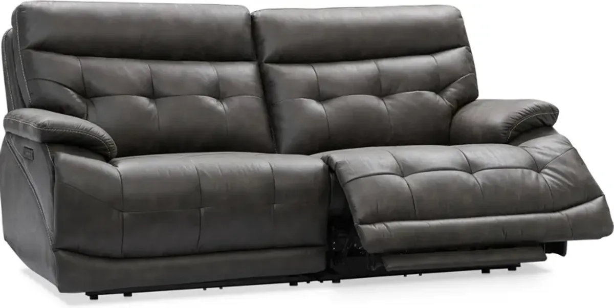 Beckett 2-Piece Dual-Power Reclining Sofa - Charcoal